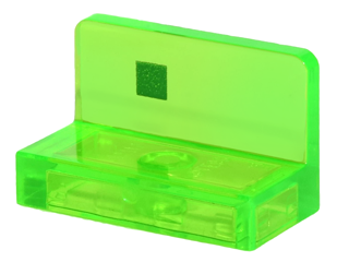 Bricker LEGO 4865pb069 Panel 1 x 2 x 1 with Dark Green Square Off Set Pattern Minecraft Slime