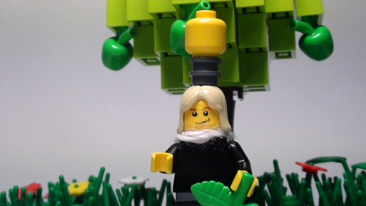LEGO MOC - Потому что мы можем! - Яблоко Ньютона: Его сразу осенила идея!