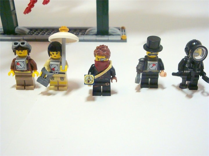 LEGO MOC - Steampunk Machine - «Алые паруса» в стиле Steampunk.: Герои. (механик спрятан за  Трубой, поэтому его не видно на фотографиях)