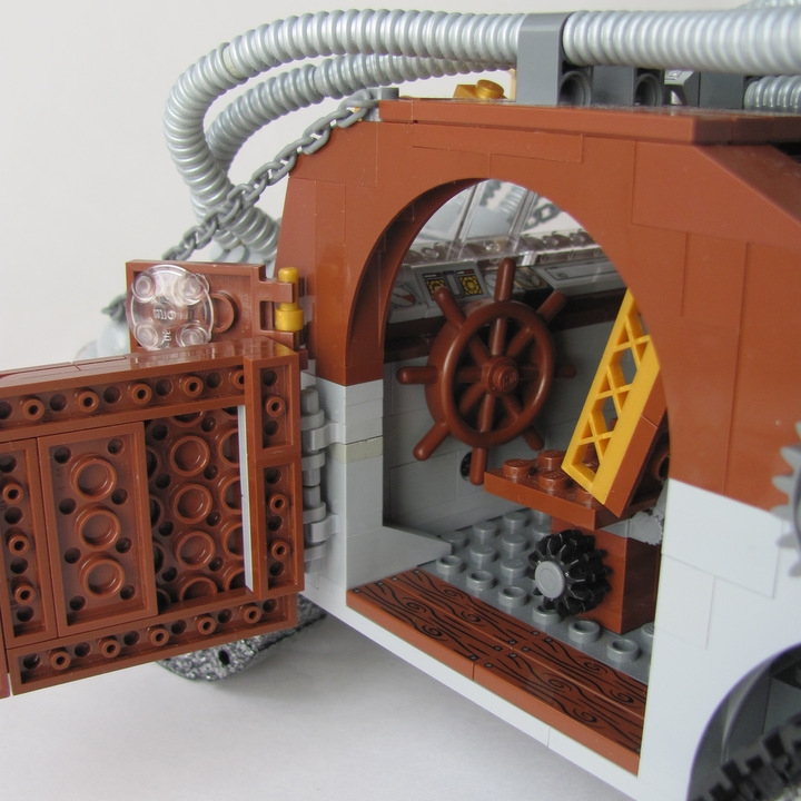 LEGO MOC - Steampunk Machine - Экскалибур: - Рулевой штурвал обеспечивает безупречное управление.