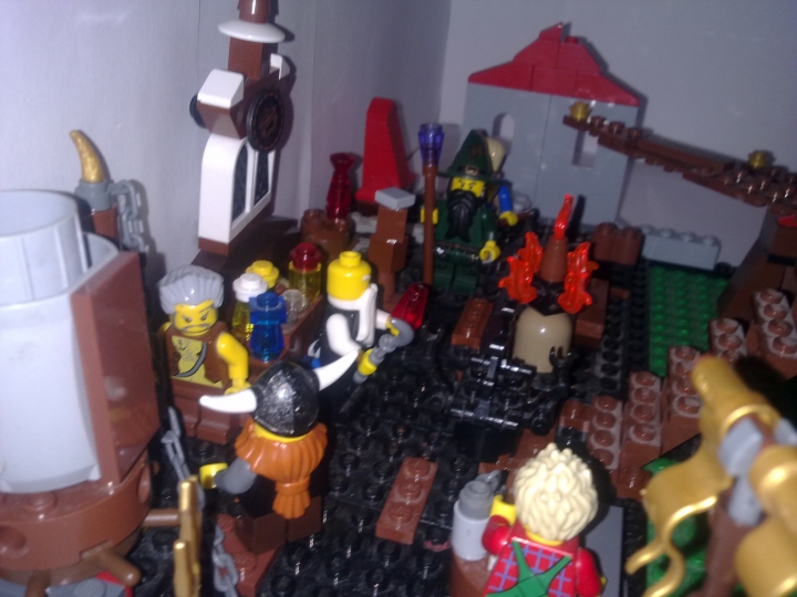 LEGO MOC - Мини-конкурс 'Битва Дирижаблей' - Дирижабль гномов: В лаборатории днем и ночью все трудятся, проделывают опыты с паром, смешивают разные зелья