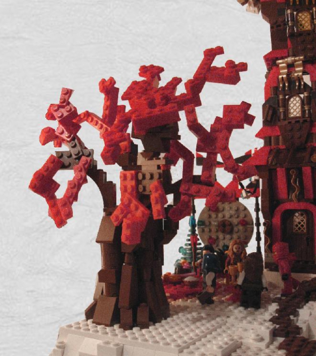 LEGO MOC - Новогодний Кубик 2014 - Монастырь Рубинового Дракона: Весьма удивителен их календарь, он состоит из каменного круга, на котором изображены планеты и звезды, по которым они орпеделяют время.