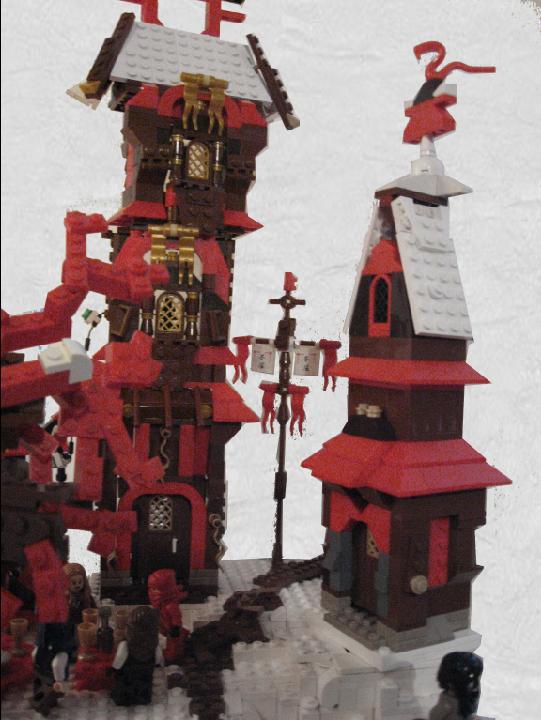 LEGO MOC - Новогодний Кубик 2014 - Монастырь Рубинового Дракона