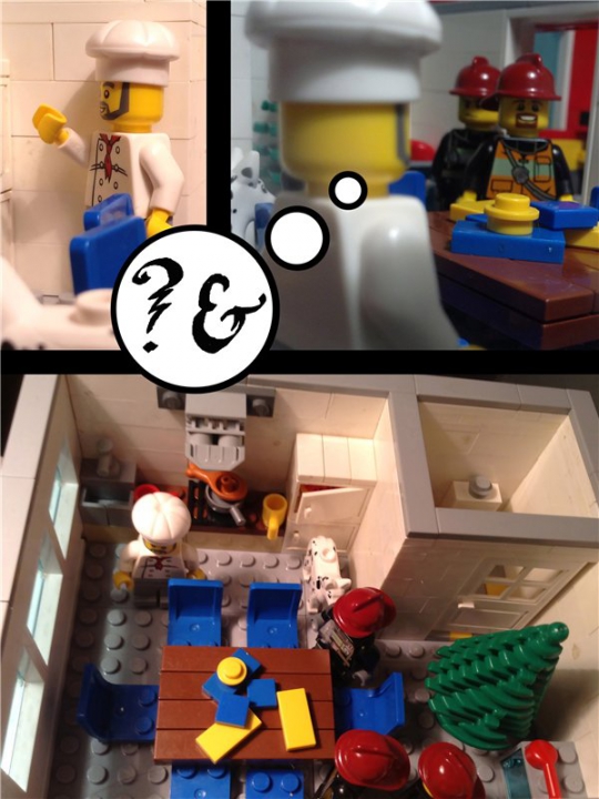 LEGO MOC - Новогодний Кубик 2014 - Дежурство в новогоднюю смену: Конец.<br />
<p><br />
Дополнительные фото пожарной части.