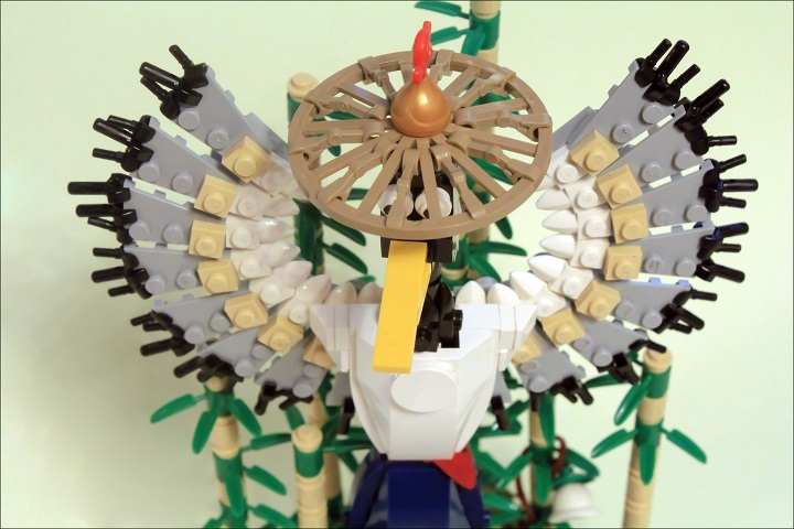 LEGO MOC - 16x16: Animals - Мастер Журавль: Шляпа, которую носит Мастер Журавль, - национальный головной убор китайцев и японцев – каса. С помощью нее жители Дальнего Востока прекрасно спасаются от проливных дождей или палящего солнца. <br />
