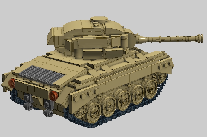 LEGO MOC - Конкурс LDD 'Военная техника XX-го века' - Light Tank M24 'Chaffee'