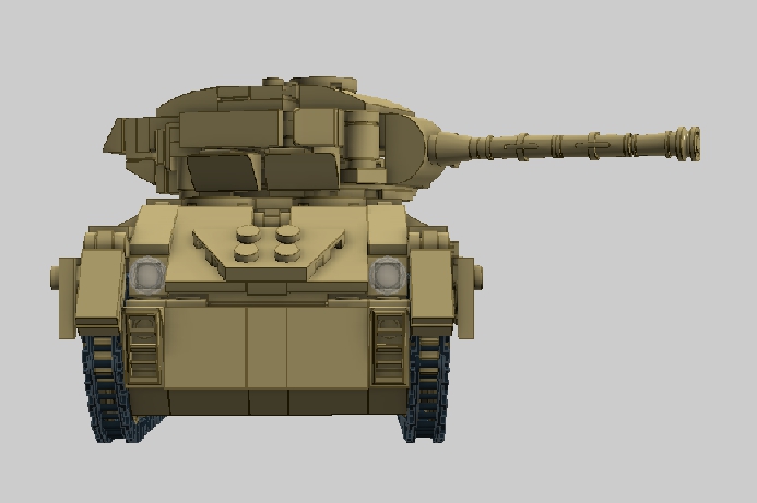 LEGO MOC - Конкурс LDD 'Военная техника XX-го века' - Light Tank M24 'Chaffee': 'Открыть огонь по цели!'