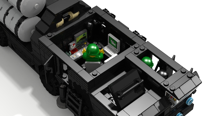 LEGO MOC - Конкурс LDD 'Военная техника XX-го века' - Зенитная ракетная система С-300ПС: Контейнер подготовки и управления стартом ракет.