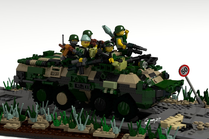 LEGO MOC - Конкурс LDD 'Военная техника XX-го века' - БТР-80