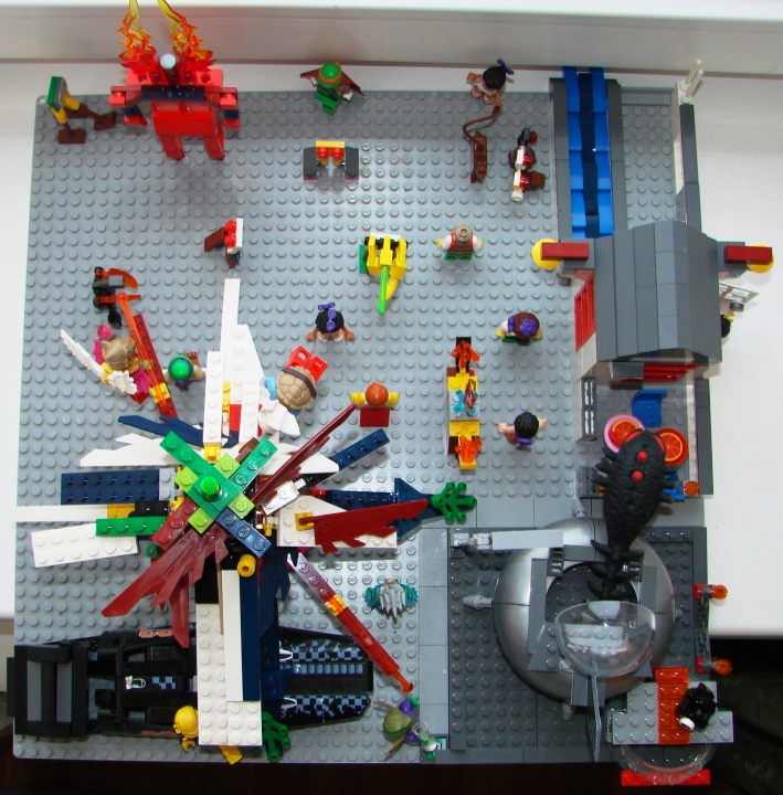 LEGO MOC - Новогодний Кубик 3015 - Вечеринка с инопланетянами: А это вид сверху.