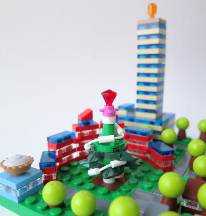 LEGO MOC - Новогодний Кубик 3015 - Микро новый год: Главный новогодний символ на главной площади