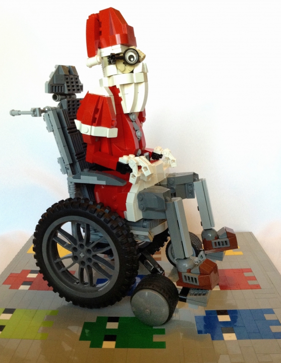 LEGO MOC - Новогодний Кубик 3015 - Дед мороз 3015: Современный бетонный пол с 8- ми битным узором из древней космической ретро игры.