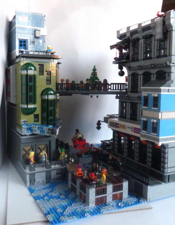 LEGO MOC - Новогодний Кубик 3015 - Празднование Нового года в городе будущего