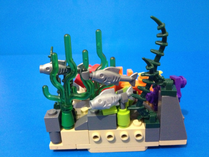 LEGO MOC - Битва Мастеров 'В кубе' - Океан в кубе.: Вид сзади.