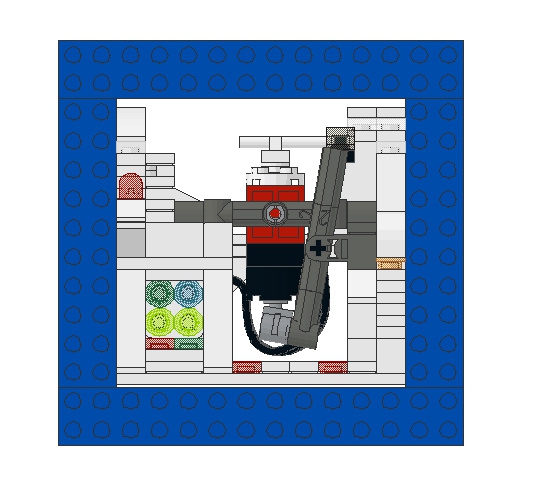 LEGO MOC - Битва Мастеров 'В кубе' - Центр подготовки космонавтов: Техническое фото 1 - профиль