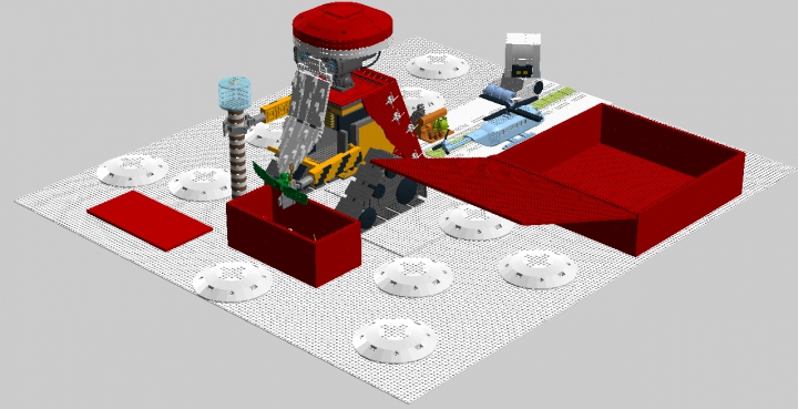 LEGO MOC - Новогодний Кубик 2016 - Валли — Дед Мороз: Общий вид.