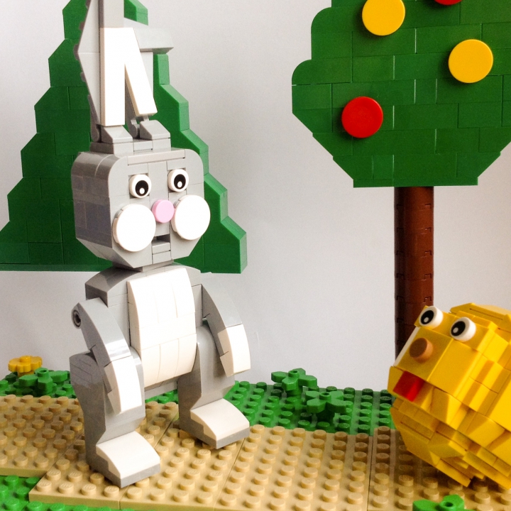 LEGO MOC - Чудеса русских сказок - Колобок и Заяц: Колобок, колобок, я тебя съем!
