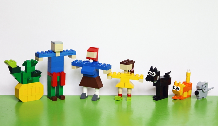 LEGO MOC - Чудеса русских сказок - Посадил Дед репку...: Вытянули репку!