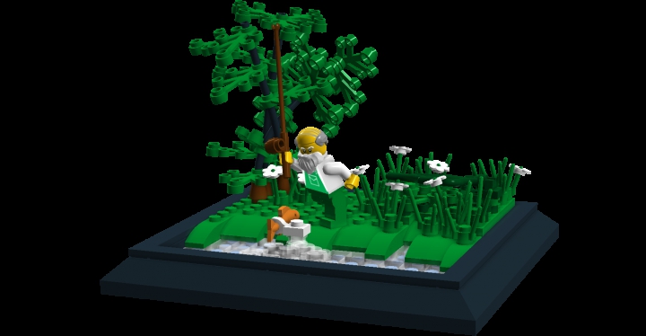 LEGO MOC - Чудеса русских сказок - Сказка о рыбаке и рыбке: Общий план самоделки.