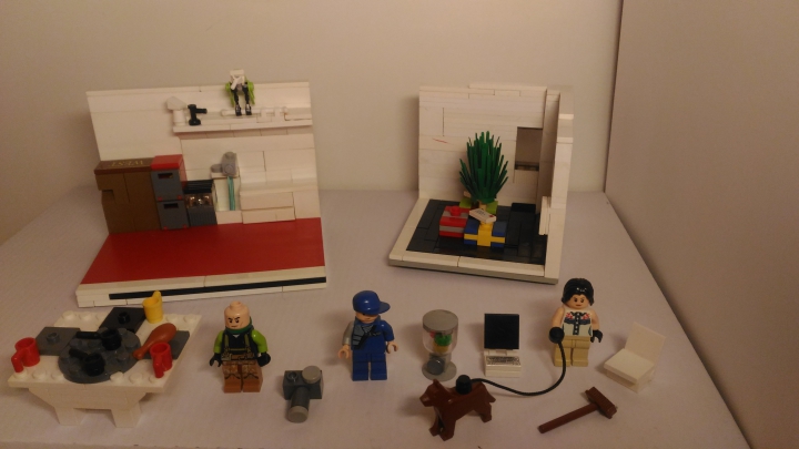 LEGO MOC - Новогодний Кубик 2017 - Новогодняя комната семьи: Герои:мальчик по имени Зейн,мать сына зовут Ния,отца сына зовут Рэньч.