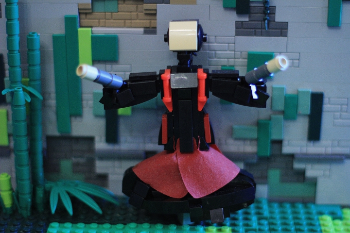 LEGO MOC - Новогодний Кубик 2017 - Чуньцзе: Она одна из немногих, кто способен управлять Ци - энергией, которой наполнено все живое. И также она владеет древним боевым искусством <br />
Джиненг Гуанли Бу, не таким грубым и простым, как Тигонг Йи Дяжья, которым владеет любой ребенок.<br />
<br><br />
<img class='set' src='https://img-fotki.yandex.ru/get/28256/241070071.7/0_14fc1c_478f9f82_L.jpg' width='333' height='500' border='1'/><br><br />
Когда-то давным-давно мастер Дяоке Джа изваял статую воина, Императора Мо Ди, который своей тиранией довел свой народ до упадка. <br />
Император вынудил художника изваять статую, в которую бы могла переместиться душа умершего. И когда статуя была готова, Мо Ди зажег порох в подвале дворца, сгубив себя и всю свою семью. И тогда его душа вошла в свое истинное пристанище. Статуя Императора прошла по всей стране, устроив хаос, и нарушив гармонию. Тогда статую остановили мастера со всего Цзяхну, с помощью Ци перекинув его за стену, разделяющую темную сторону Ксие Е от светлой. Мо Ди нарекли Шизяо Ву - Каменная Тварь, и мощным заклятьем скинули его в пустоту...<br />
Из которой он очень скоро вернулся. Только три Императора успели пройти свой путь от ясель до Великой Усыпальницы, а уже стали ходить слухи о пропадающих стражах стены... И тогда Шанлианг решила отправиться за стену, чтобы отгородить