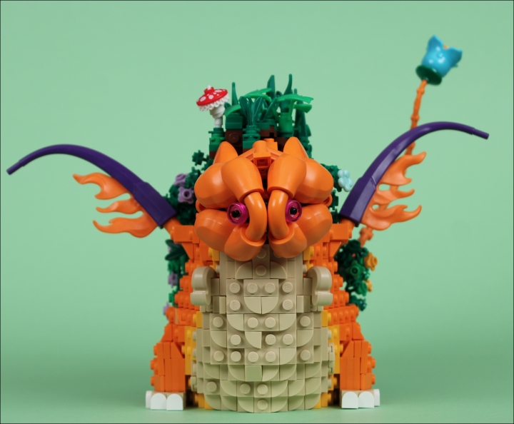 LEGO MOC - Фантастические твари и кто их фантазирует - Садовый дракончик: Ну вот и всё, дамы и господа маглы.<br />
Надеюсь вам понравилась эта маленькая фантастическая тварь. Чтобы и вы ей понравились, можете проголосовать за неё - эти звери это очень ценят.<br />
Спасибо за внимание!)