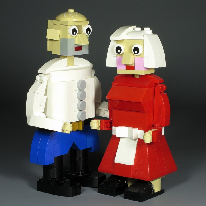 LEGO MOC - 16x16: Чиби - Babushka, Dedushka & Kolobok: </i>Once upon a time there lived Dedushka & Babushka.<br><i><br />
(Жили-были Дед да Баба).
