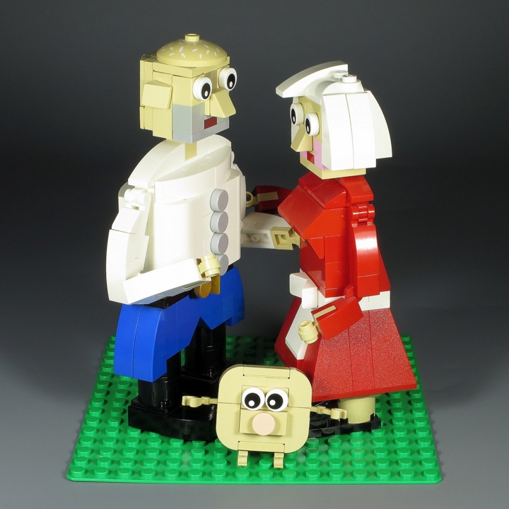 LEGO MOC - 16x16: Чиби - Babushka, Dedushka & Kolobok: </i>Happy End!<br><i><br />
Всем Счастья!