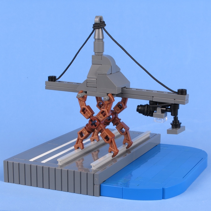 LEGO MOC - 16x16: Микро - МорПорт: Портовый кран отдельно.
