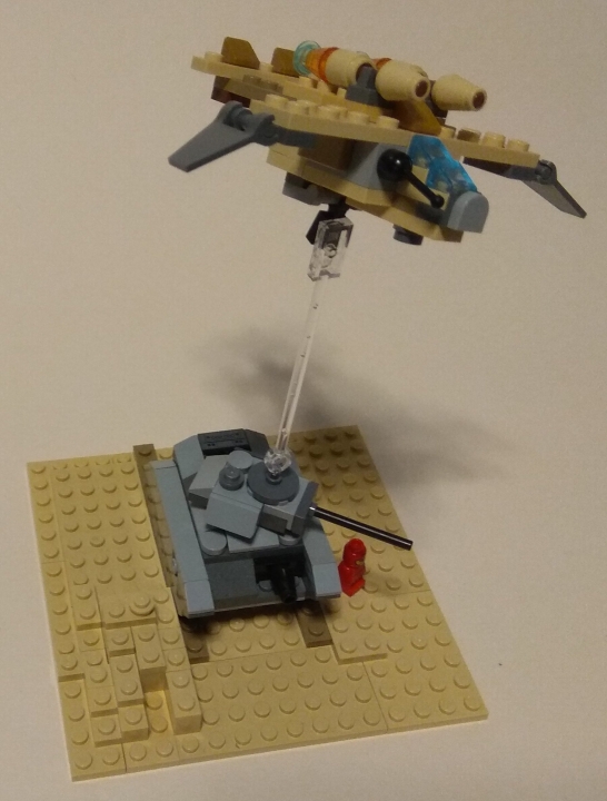 LEGO MOC - 16x16: Микро - Валькирия и химера.: Вид целиком.