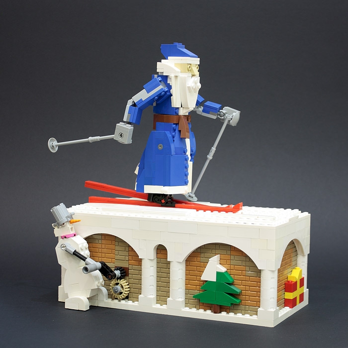 LEGO MOC - Новогодний Кубик 2020 - Лыжню!: В мультфильме Снеговик работает водителем грузовика. Здесь ему тоже придется потрудиться! 