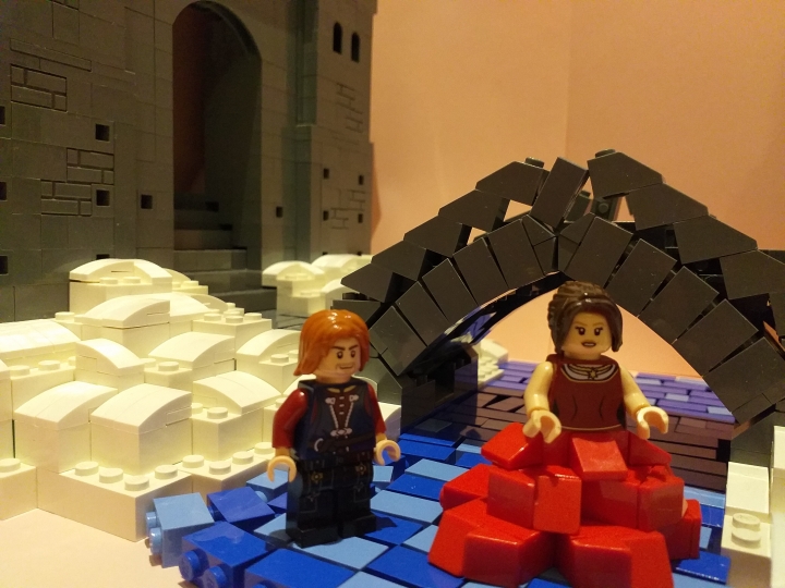 LEGO MOC - Новогодний Кубик 2020 - Красавица и Чудовище. Чудесное Рождество: Та же сцена после разрушения проклятья