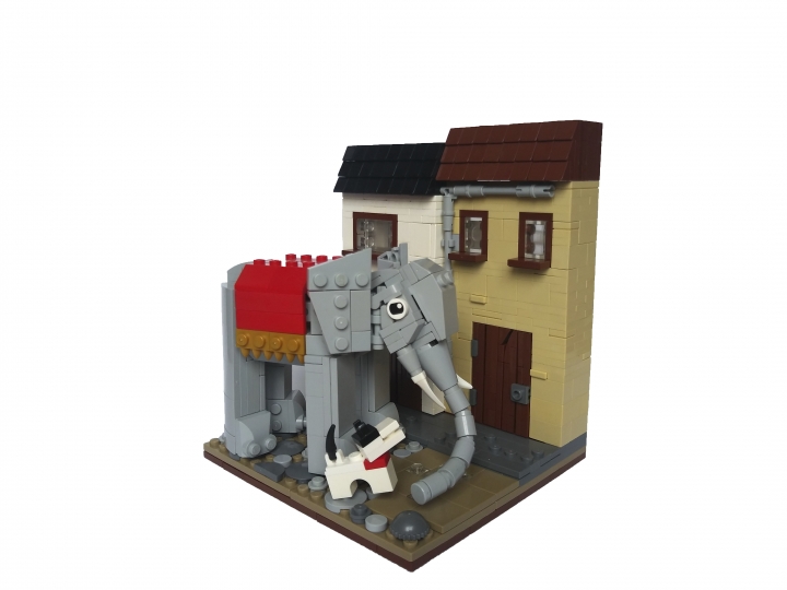 LEGO MOC - LEGO-конкурс 16x16: 'Иллюстрация' - Слон и Моська: Общий вид