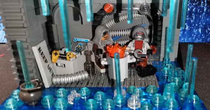 LEGO MOC - LEGO-конкурс 16x16: 'Киберпанк' - Rain, COPs and robots
