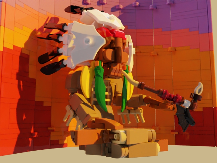 LEGO MOC - LEGO-конкурс 16x16: 'Вестерн' - «— Закопаем топор войны, о бледнолицый брат мой, и раскурим же трубку мира»