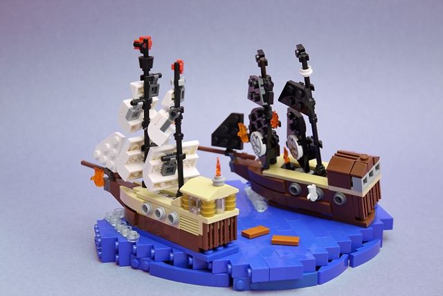 LEGO MOC - LEGO-конкурс 24x24: 'Пираты' - Огонь!: Эх! Уплыли! Досадно!<br />
    Всё же надеюсь, что победит дружба... Если так не называется пиратское судно ;)