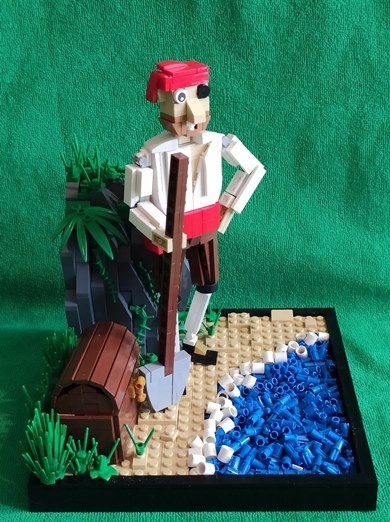 LEGO MOC - LEGO-конкурс 24x24: 'Пираты' - Пиратские сокровища: Вид сбоку.