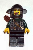 LEGO cas494 Kingdoms - Dragon Knight Scale Mail with Chain and Belt, Helmet with Broad Brim, Quiver, Missng Tooth