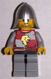 LEGO cas497 Kingdoms - Lion Knight Quarters, Helmet with Neck Protector, Crooked Smile and Scar
