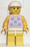 LEGO par005 Blue Flowers - Yellow Legs, White Cap