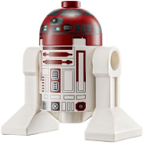 LEGO sw1221 Astromech Droid, R4-P17 - Silver Band Around Dome, Dark Bluish Gray Rectangles